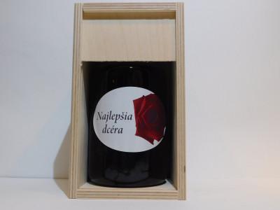 Ovocné víno 0,7 l Dcéra + drevená krabica